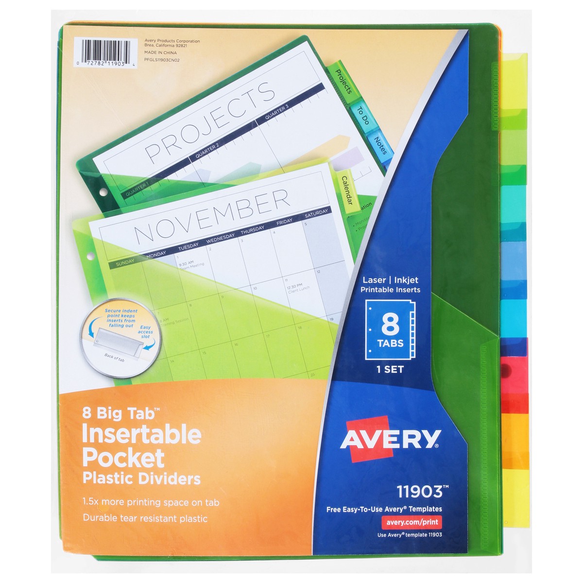 slide 1 of 11, Avery Insertable Pocket Plastic Dividers 1 ea, 1 ct