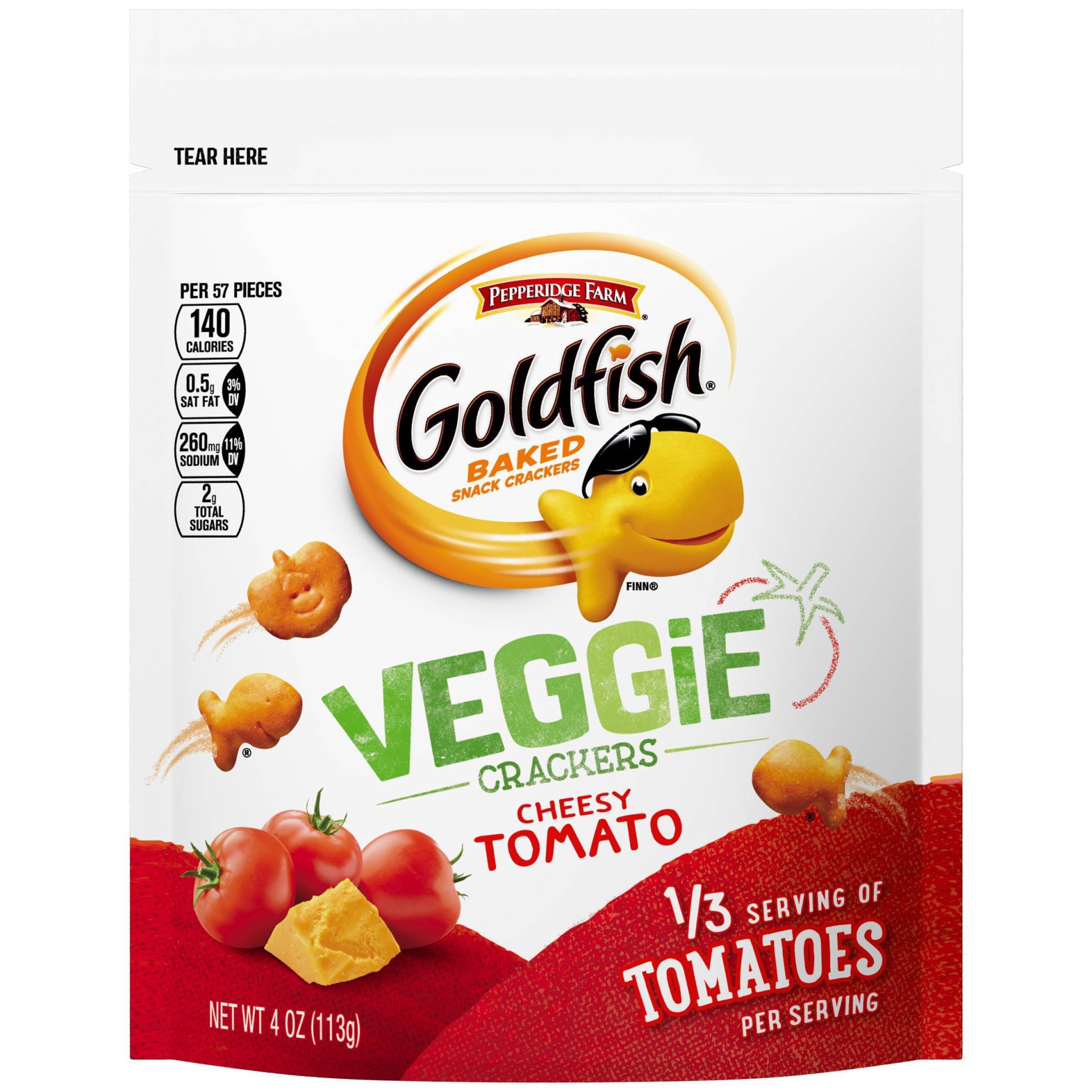 slide 1 of 10, Goldfish Veggie Tomato, 4 oz