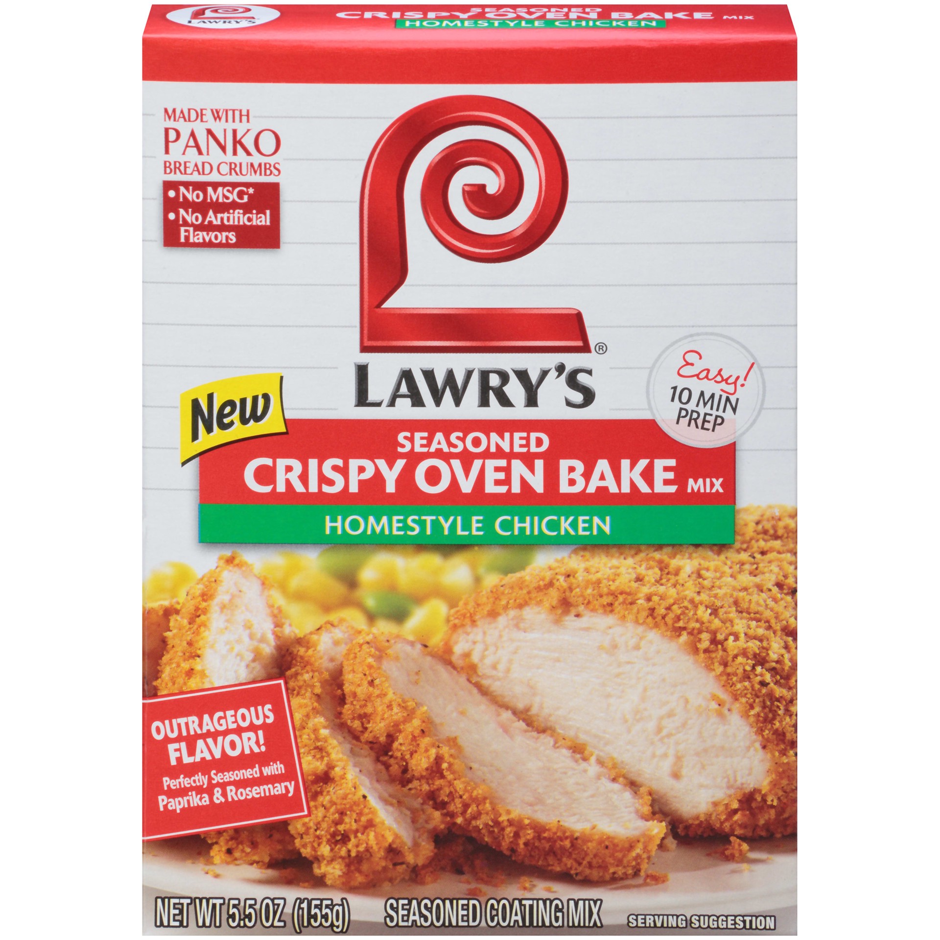 slide 1 of 5, Lawry's Homestyle Chicken Seasoned Crispy Oven Bake Mix, 5.5 oz, 5.5 oz