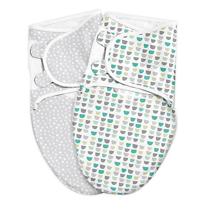 slide 1 of 5, SwaddleMe Small Gum Dots Luxe Easy Change Swaddles, 2 ct