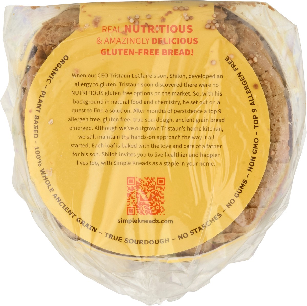 slide 11 of 15, Simple Kneads Gluten-Free Organic Quinoa Power Grains Bread 21 oz, 21 oz