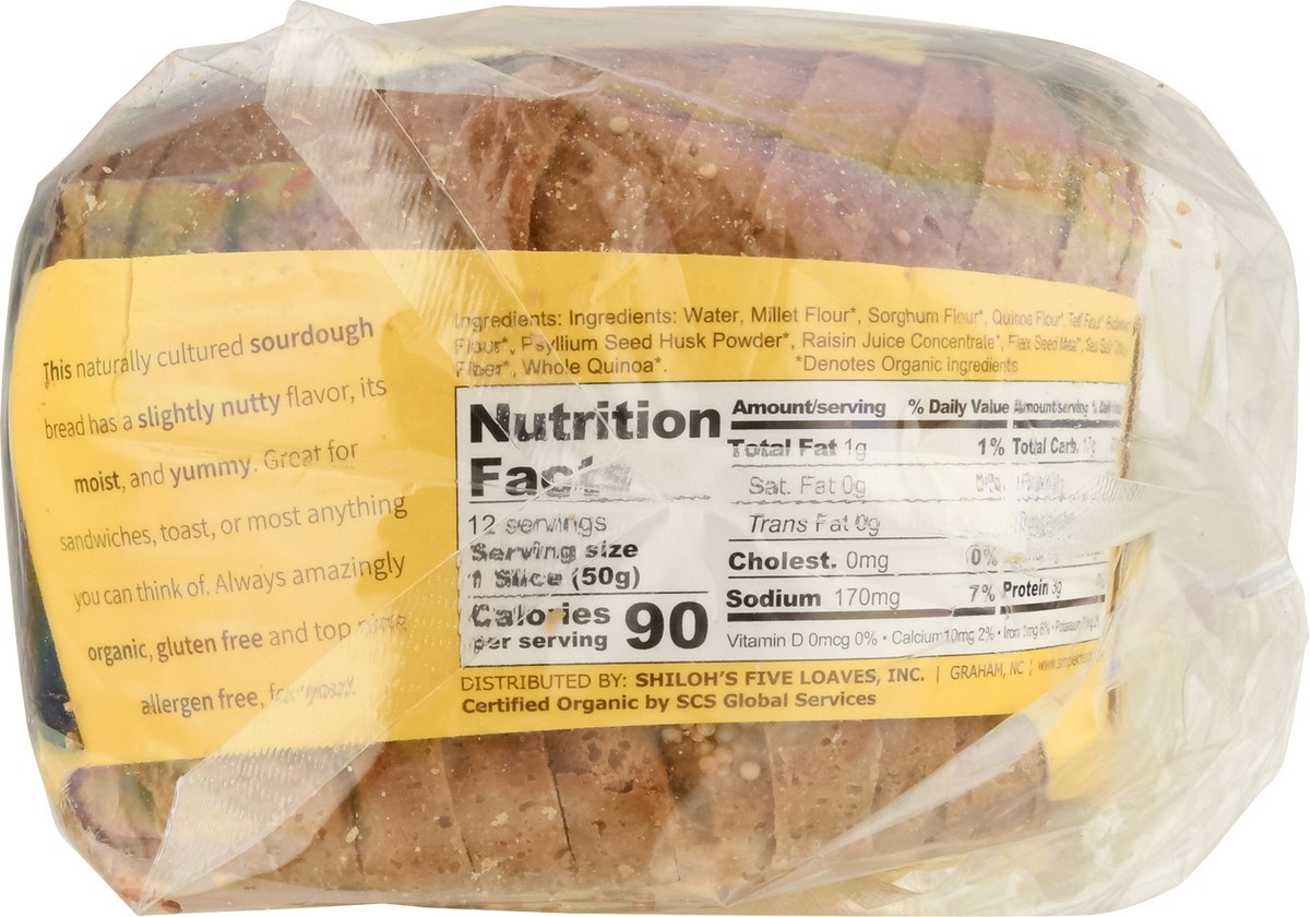 slide 8 of 15, Simple Kneads Gluten-Free Organic Quinoa Power Grains Bread 21 oz, 21 oz
