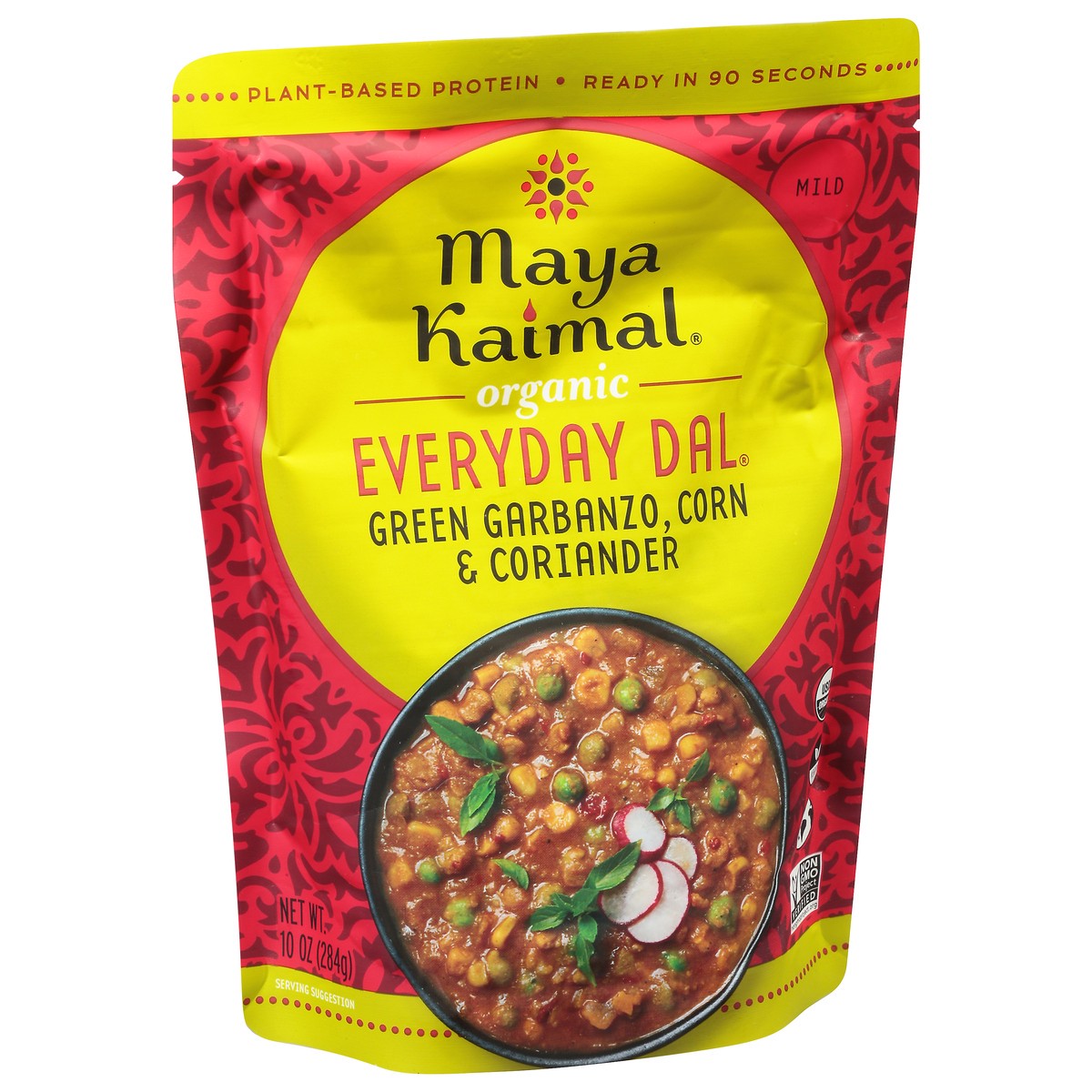 slide 8 of 14, Maya Kaimal Mild Organic Green Garbanzo/Corn/Coriander Everyday Dal 10 oz, 10 oz