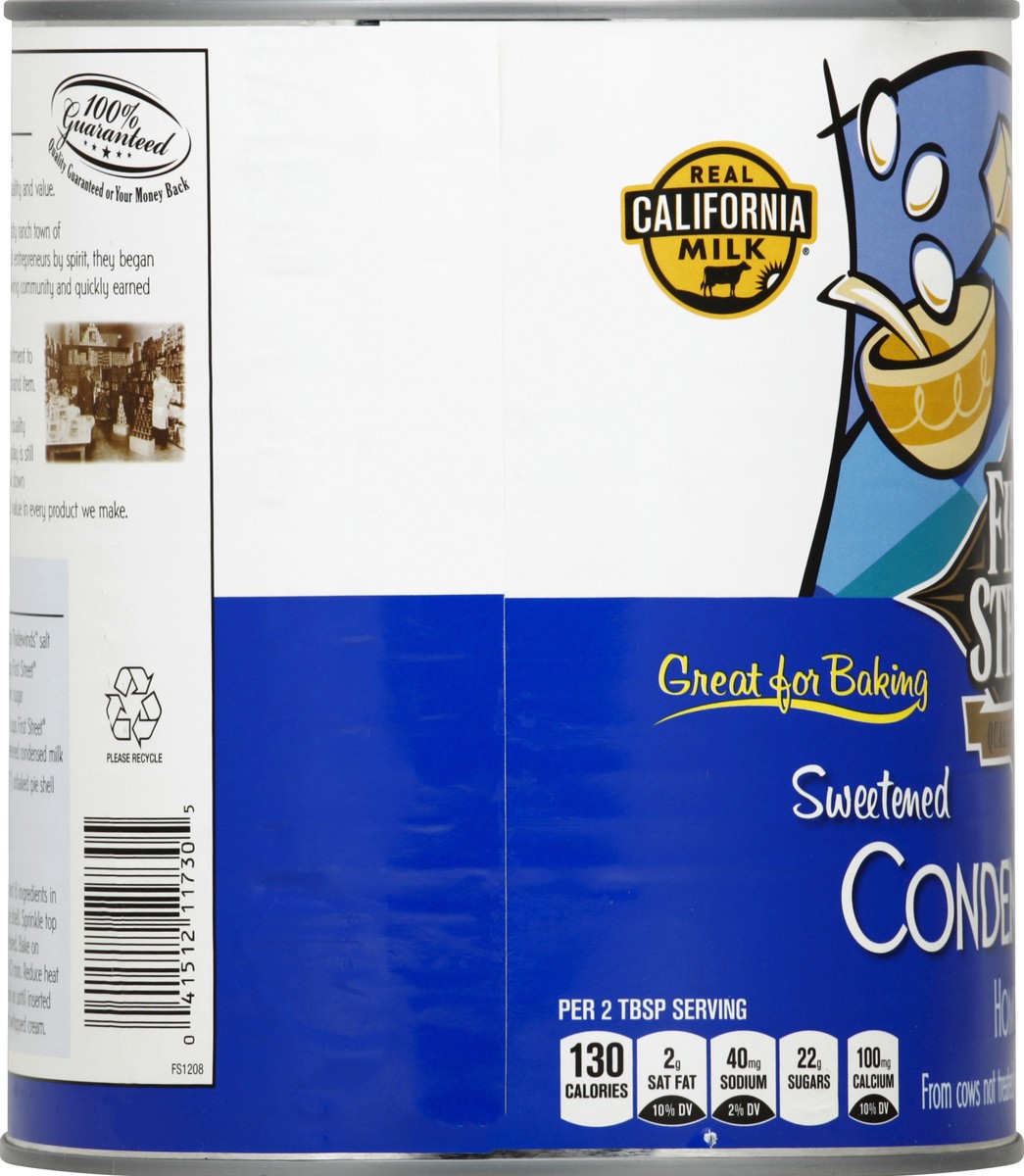 slide 5 of 6, First Street Sweetened Condensed Milk, 108 oz