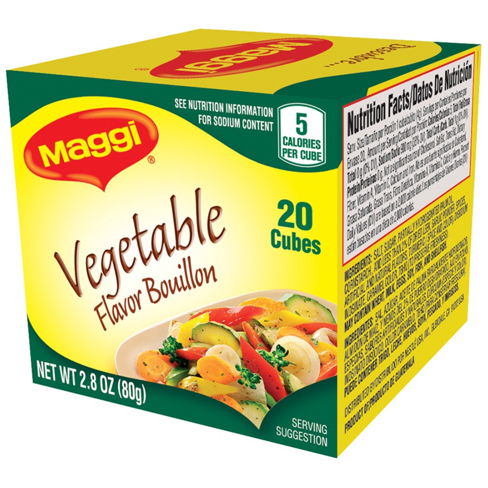 slide 5 of 5, Maggi Vegetable Flavor Bouillon Cubes, 2.82 oz