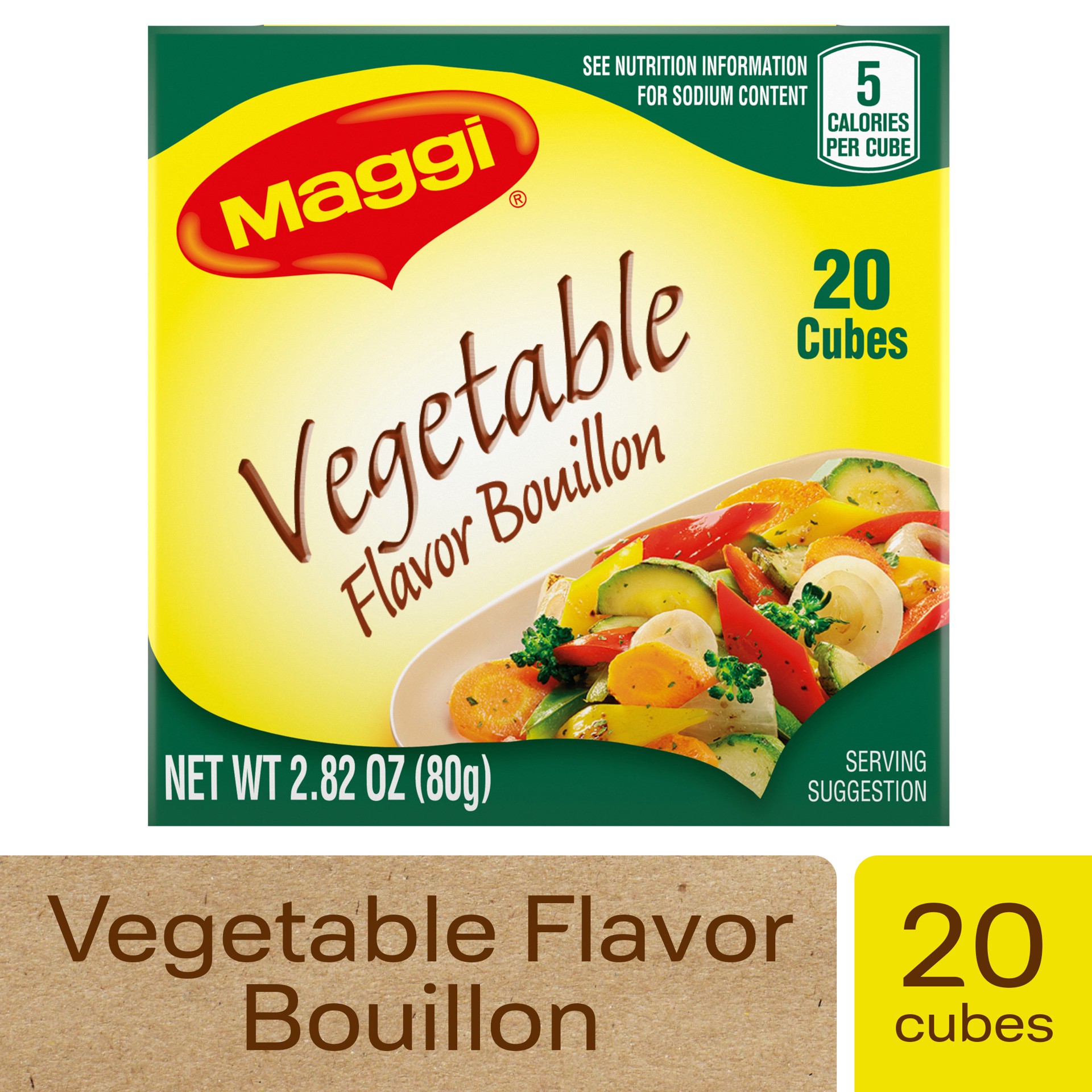 slide 1 of 5, Maggi Vegetable Flavor Bouillon Cubes, 2.82 oz