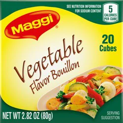 Maggi Caldo Sabor A Vegetales Vegetable Flavor Bouillon Cubes, Vegetable Bouillon, 20-CT
