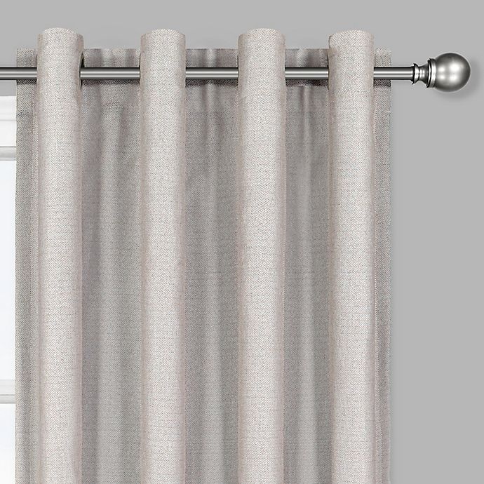 slide 2 of 4, Brookstone Zadie Grommet 100% Blackout Window Curtain Panel - Sand, 108 in