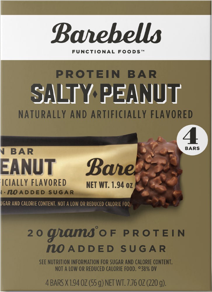 slide 1 of 1, Barebells Salty Peanut Protein Bar, 4 ct; 1.94 oz