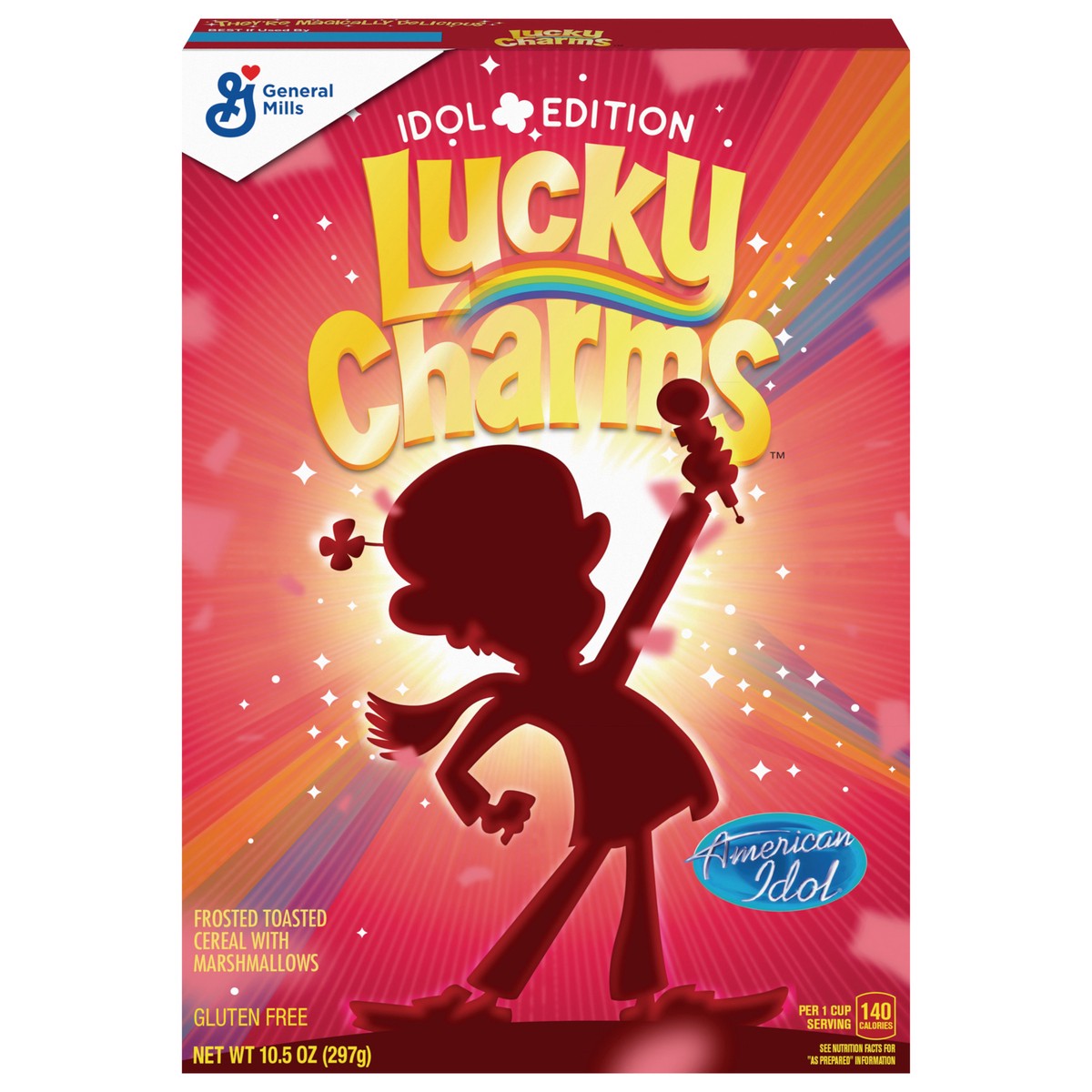 slide 1 of 9, Lucky Charms Gluten Free Cereal with Marshmallows, Kids Breakfast Cereal, Made with Whole Grain, 10.5 oz, 10.5 oz