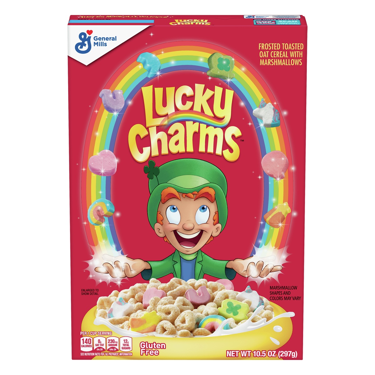 slide 1 of 1, Lucky Charms Gluten Free Cereal with Marshmallows, 10.5 OZ, 10.5 oz