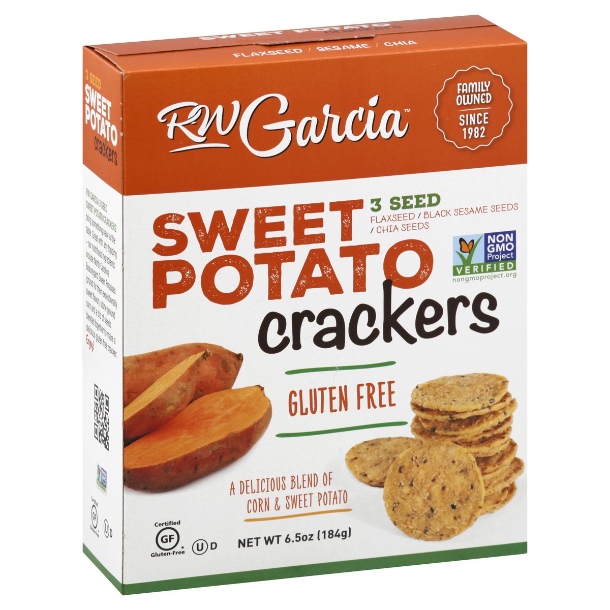 slide 7 of 13, RW Garcia 3 Seed Sweet Potato Crackers 6.5 oz, 6.5 oz