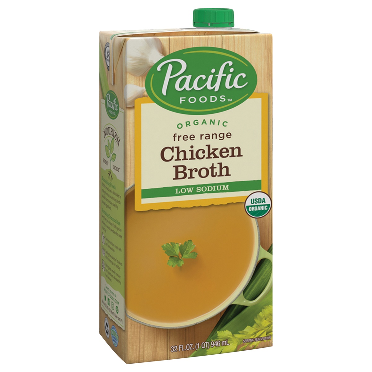 slide 2 of 10, Pacific Organic Free Range Low Sodium Chicken Broth, 32 fl oz
