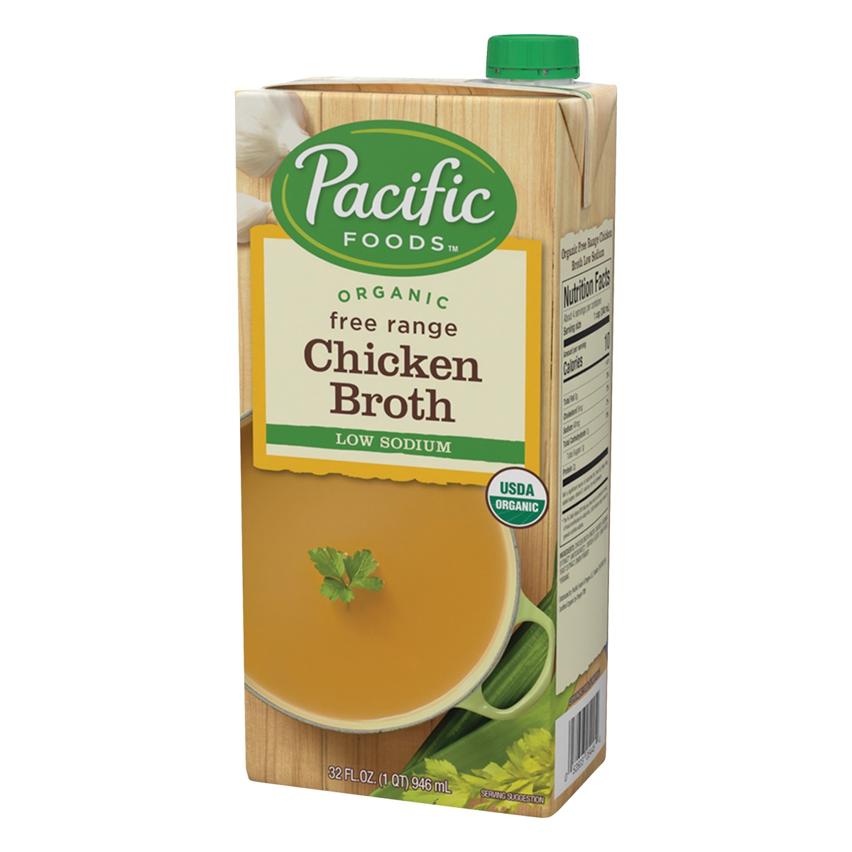 Pacific Organic Free Range Low Sodium Chicken Broth 32 fl oz | Shipt