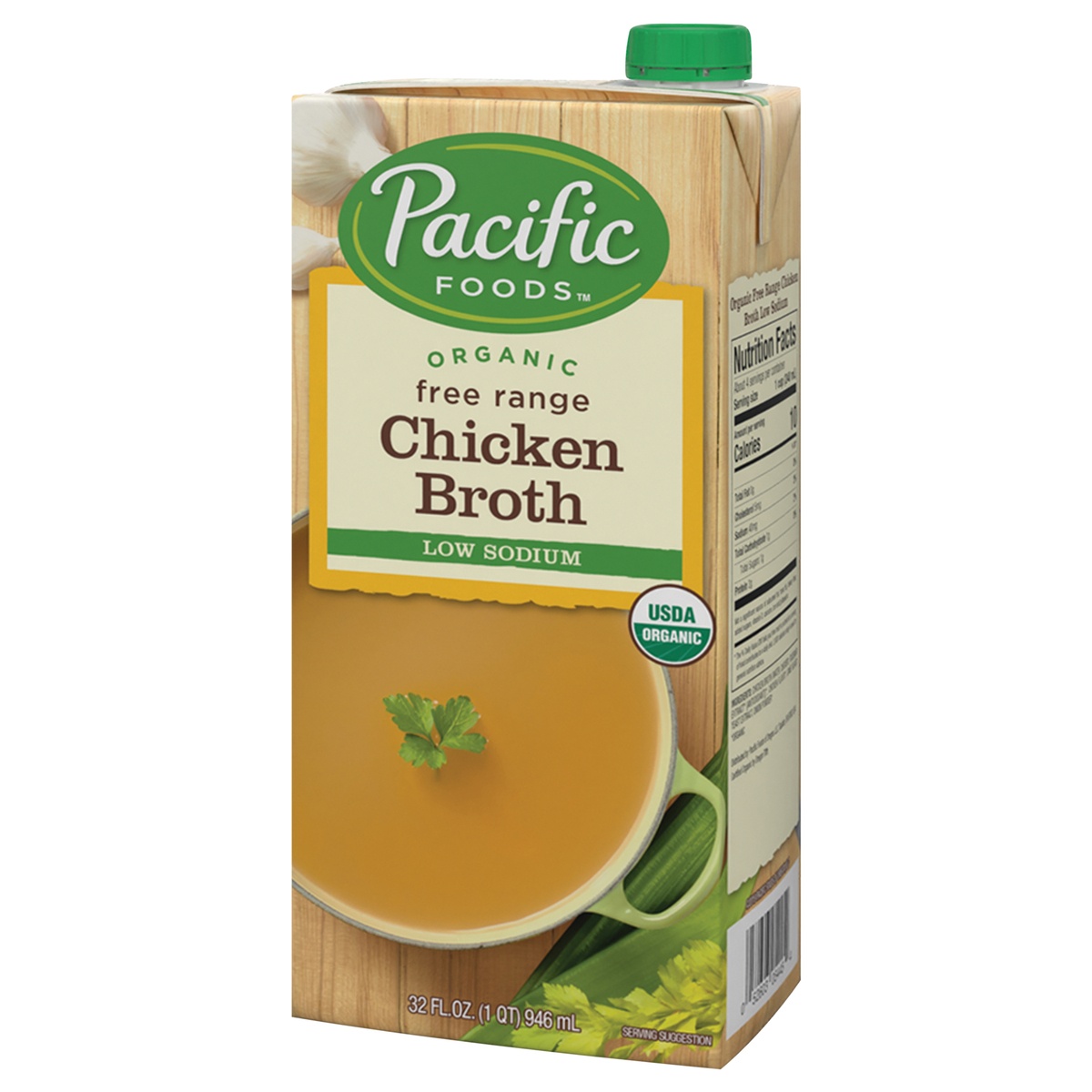 slide 3 of 10, Pacific Organic Free Range Low Sodium Chicken Broth, 32 fl oz