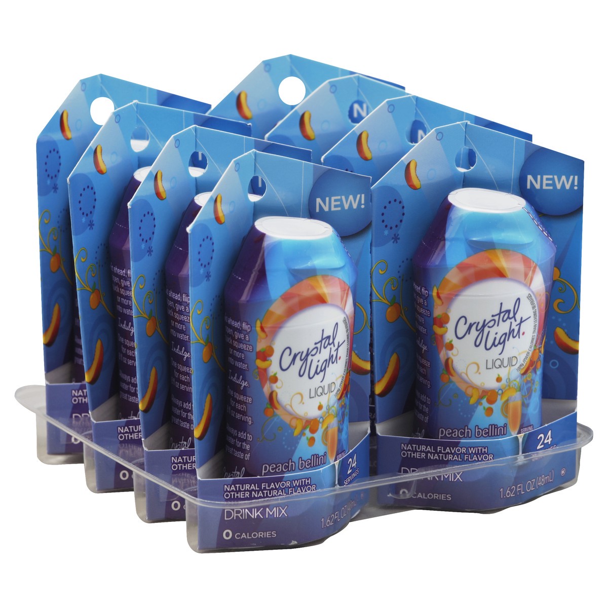 slide 3 of 3, Crystal Light Liquid Peach Bellini Drink Mix Carded Pack - 1.62 fl oz, 1.62 fl oz