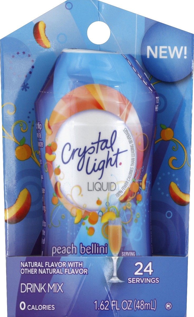 slide 2 of 3, Crystal Light Liquid Peach Bellini Drink Mix Carded Pack - 1.62 fl oz, 1.62 fl oz