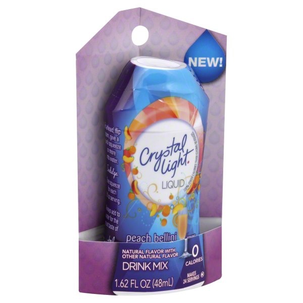 slide 1 of 1, Crystal Light Liquid Peach Bellini Drink Mix Carded Pack, 1.62 fl oz