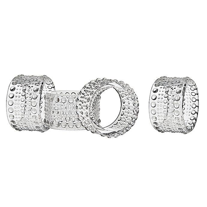 slide 1 of 1, Godinger Lumina Napkin Rings, 4 ct