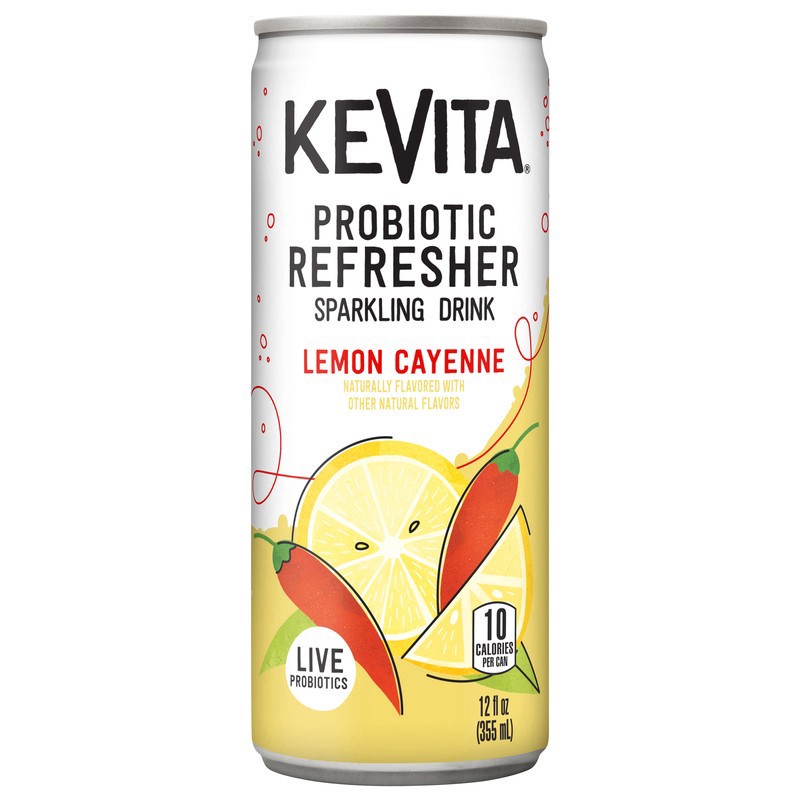 slide 1 of 1, Kevita Sparkling Drink, Lemon Cayenne, Probiotic Refresher, 12 oz