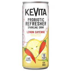 KeVita Sparkling Probiotic Drink, Lemon Cayenne, 12 Fl Oz Can