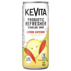 Kevita Sparkling Drink, Lemon Cayenne, Probiotic Refresher - 12 oz