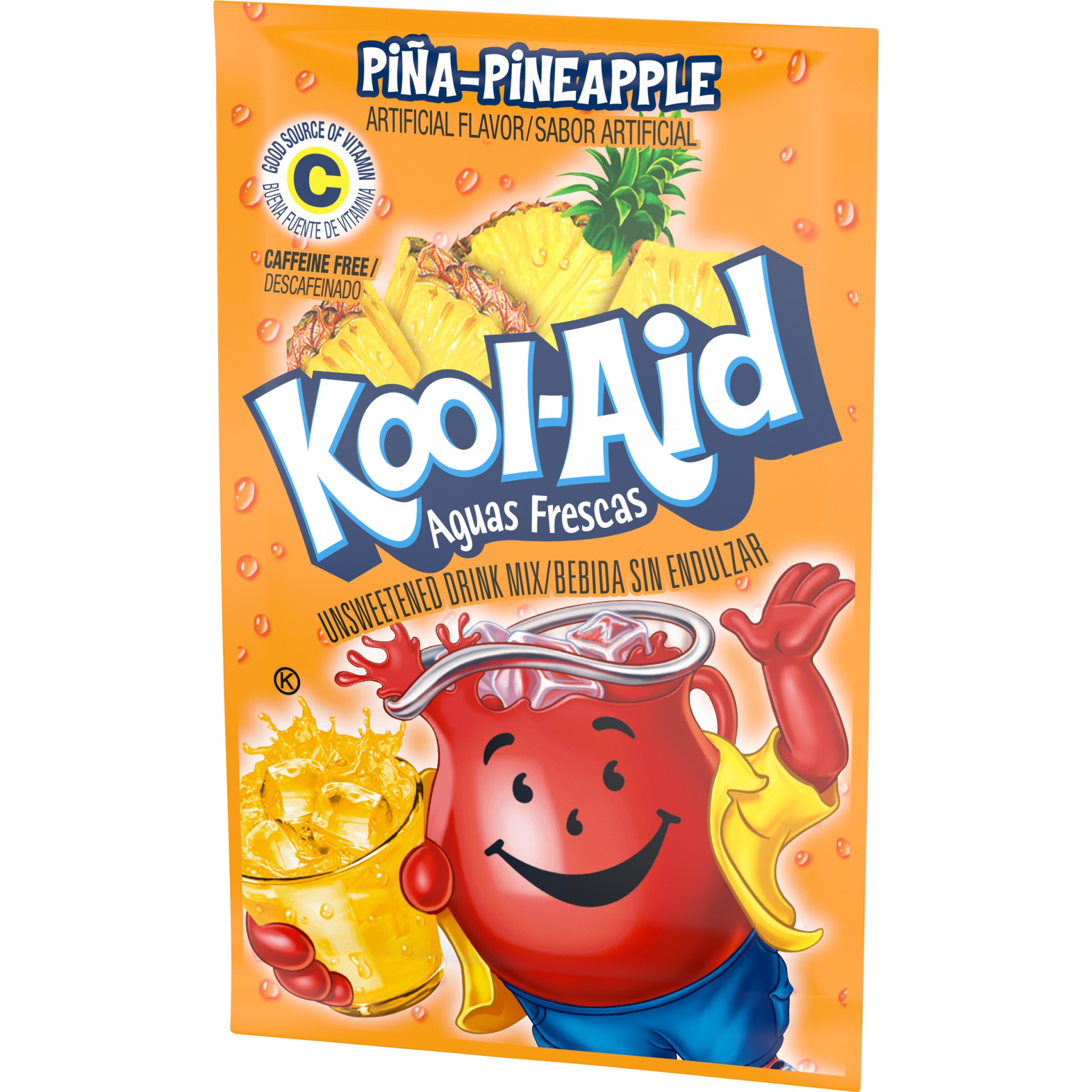 slide 3 of 6, Kool-Aid Aguas Frescas Unsweetened Pina-Pineapple Artificially Flavored Powdered Soft Drink Mix, 0.14 oz