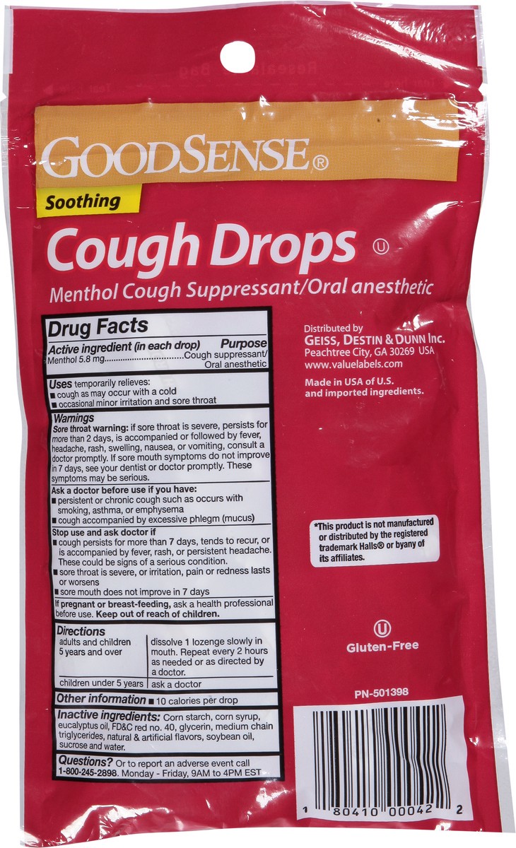 slide 10 of 13, Good Sense Soothing Cherry Flavor Cough Drops 30 ea, 30 ct