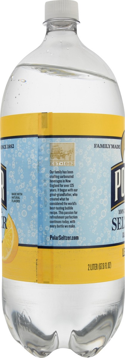 slide 7 of 13, Polar 100% Natural Lemon Seltzer 2 lt, 2 liter