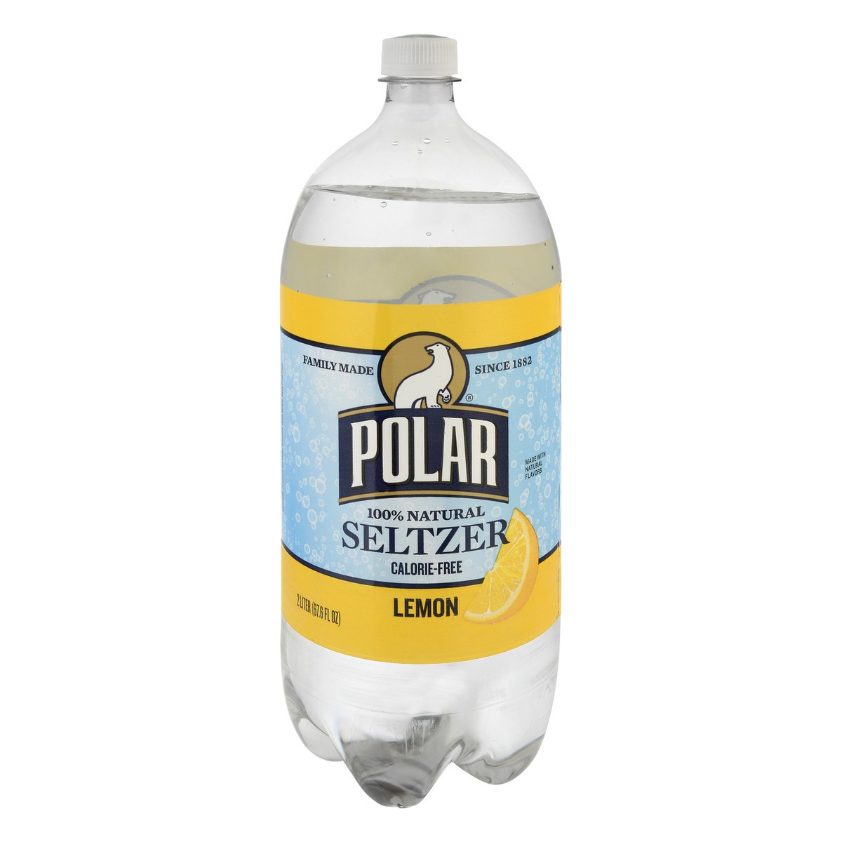 slide 3 of 13, Polar 100% Natural Lemon Seltzer 2 lt, 2 liter