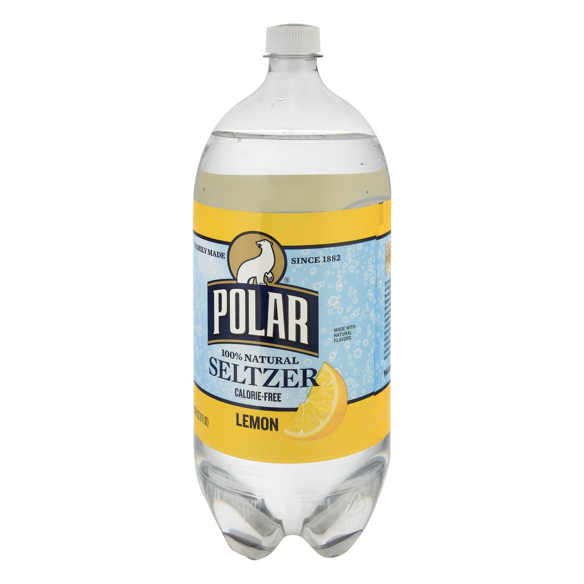 slide 6 of 13, Polar 100% Natural Lemon Seltzer 2 lt, 2 liter