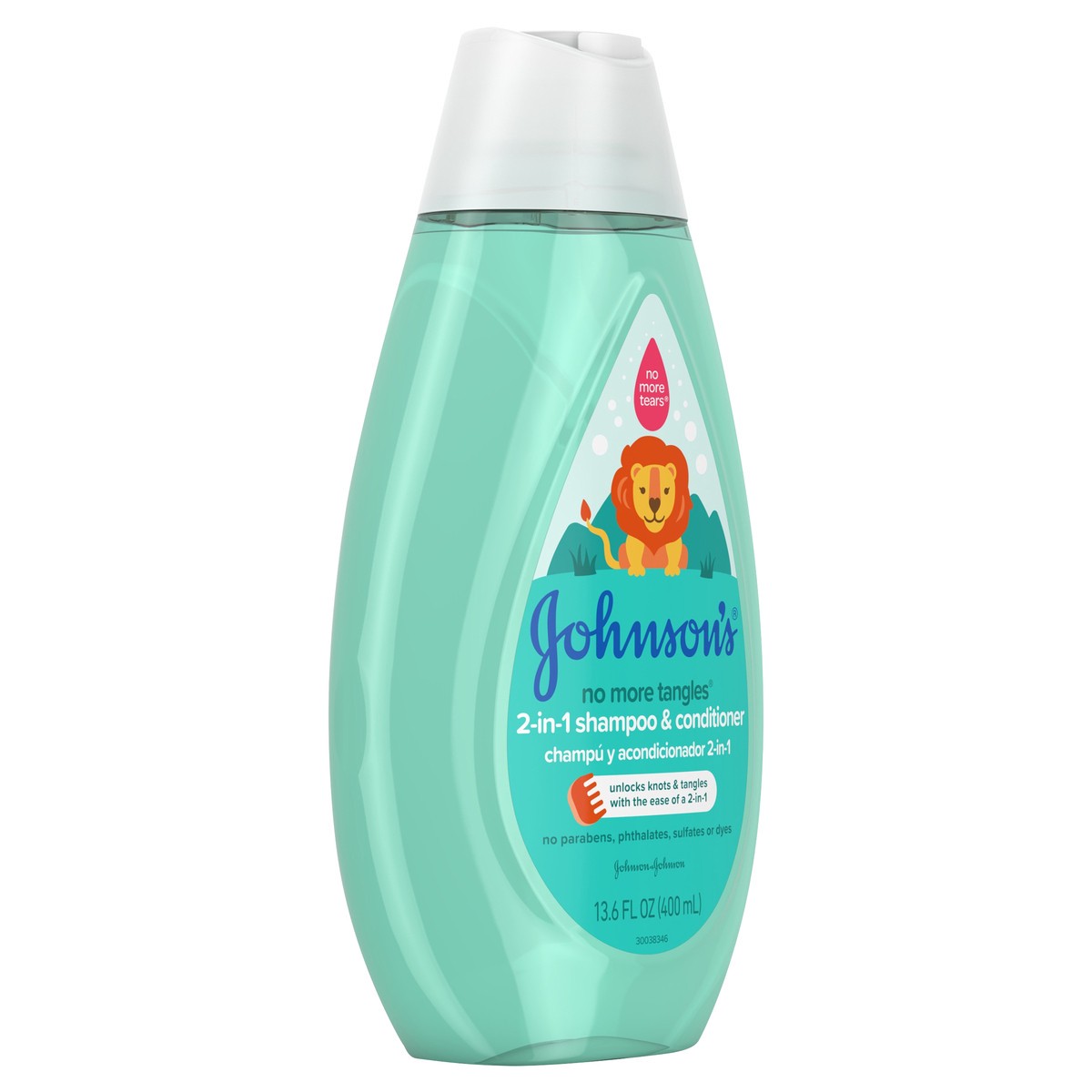 slide 2 of 6, Johnson's No More Tangles Detangling 2-in-1 Toddler & Kids Shampoo & Conditioner, Gentle No More Tears Formula, Hypoallergenic and Free of Parabens, Phthalates, Sulfates and Dyes, 13.60 fl oz