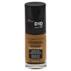 Covergirl Foundation, Comfort Matte, Transfer Resistant, Golden Caramel, D10