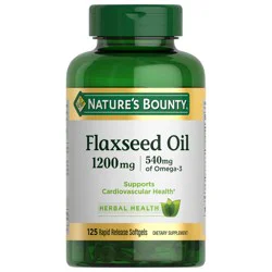 Nature's Bounty Flaxseed Oil 1200 mg. Softgels