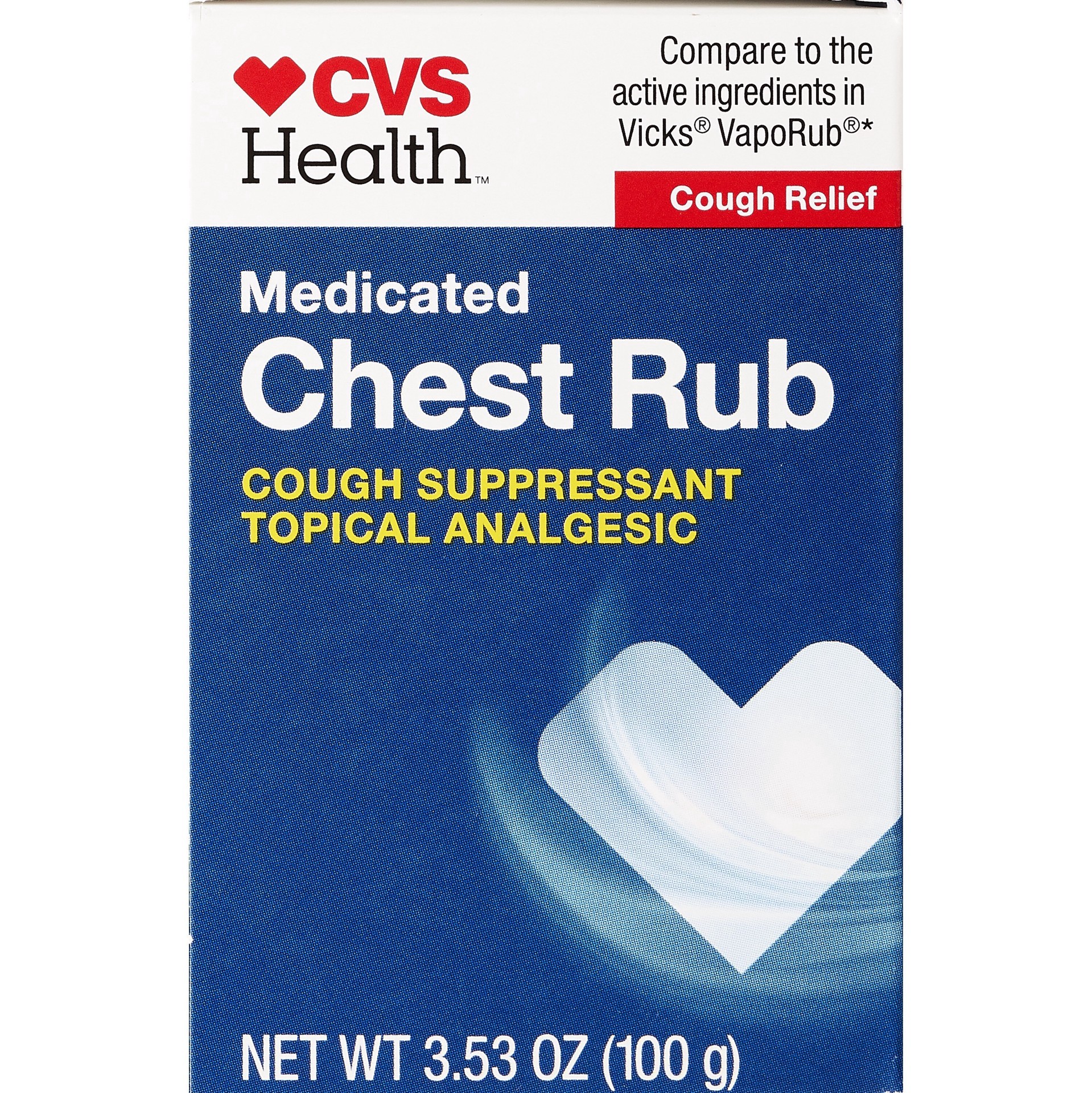 slide 2 of 7, Cvs Medicated Chest Rub Cough Suppressant, 3.53 Oz, 3.53 oz