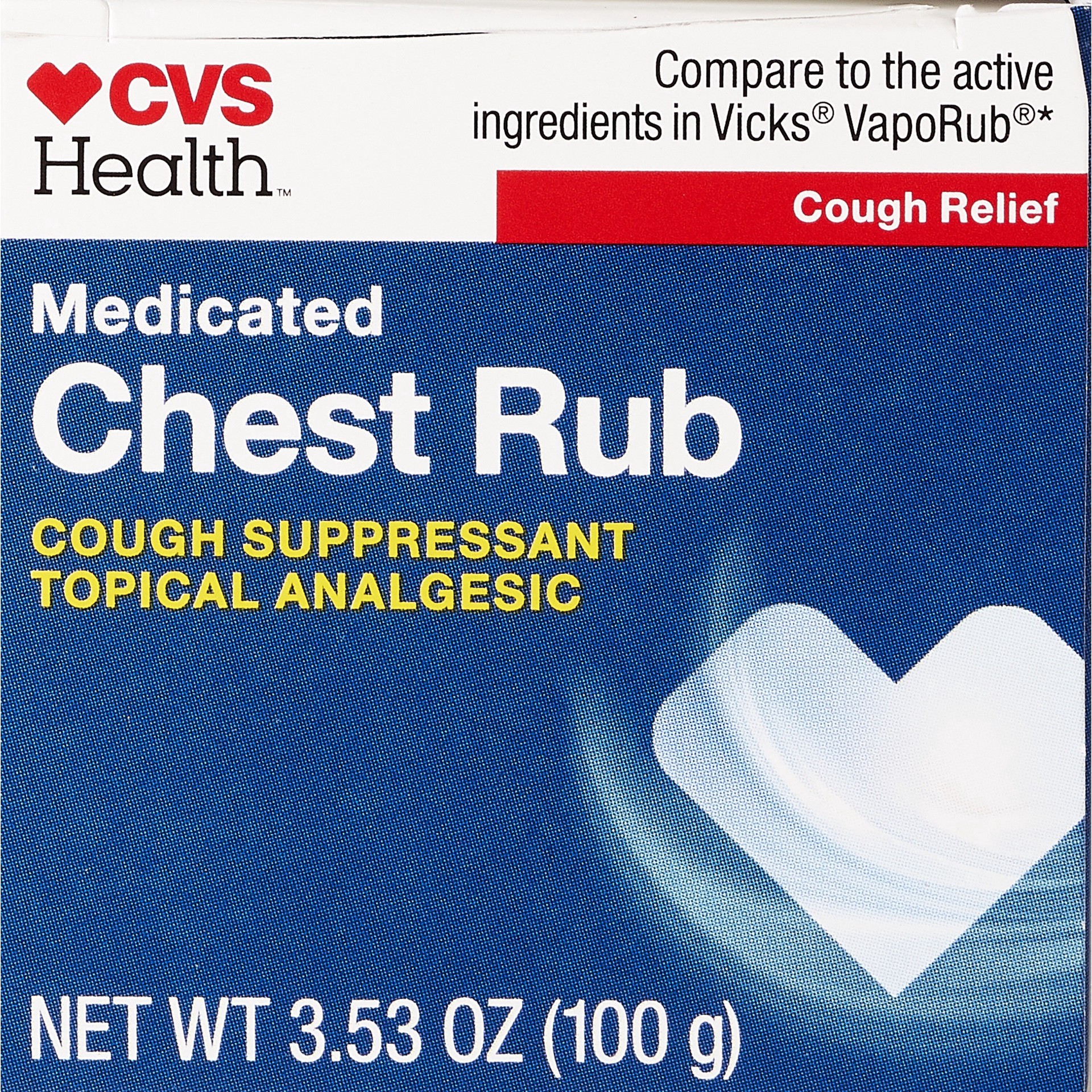 slide 7 of 7, Cvs Medicated Chest Rub Cough Suppressant, 3.53 Oz, 3.53 oz