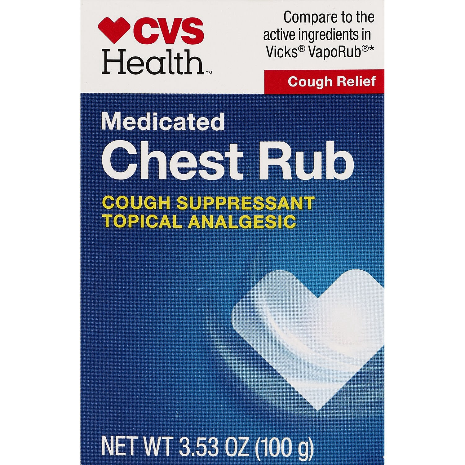 slide 1 of 7, Cvs Medicated Chest Rub Cough Suppressant, 3.53 Oz, 3.53 oz