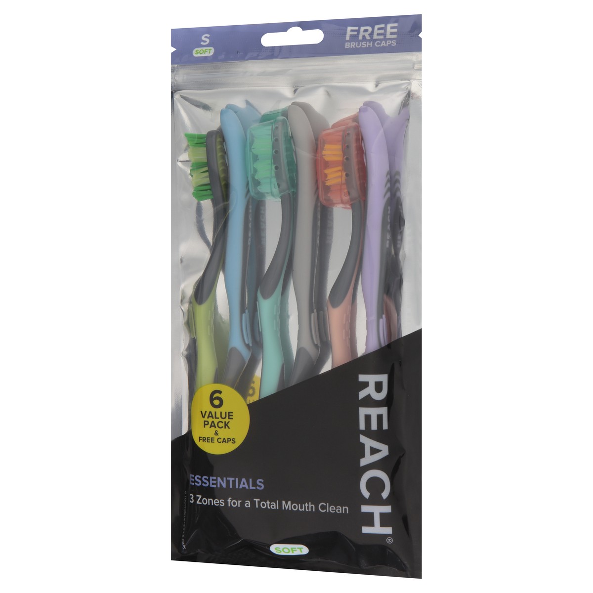 slide 11 of 11, REACH Essentials Toothbrush, 6 ct, 6 ct