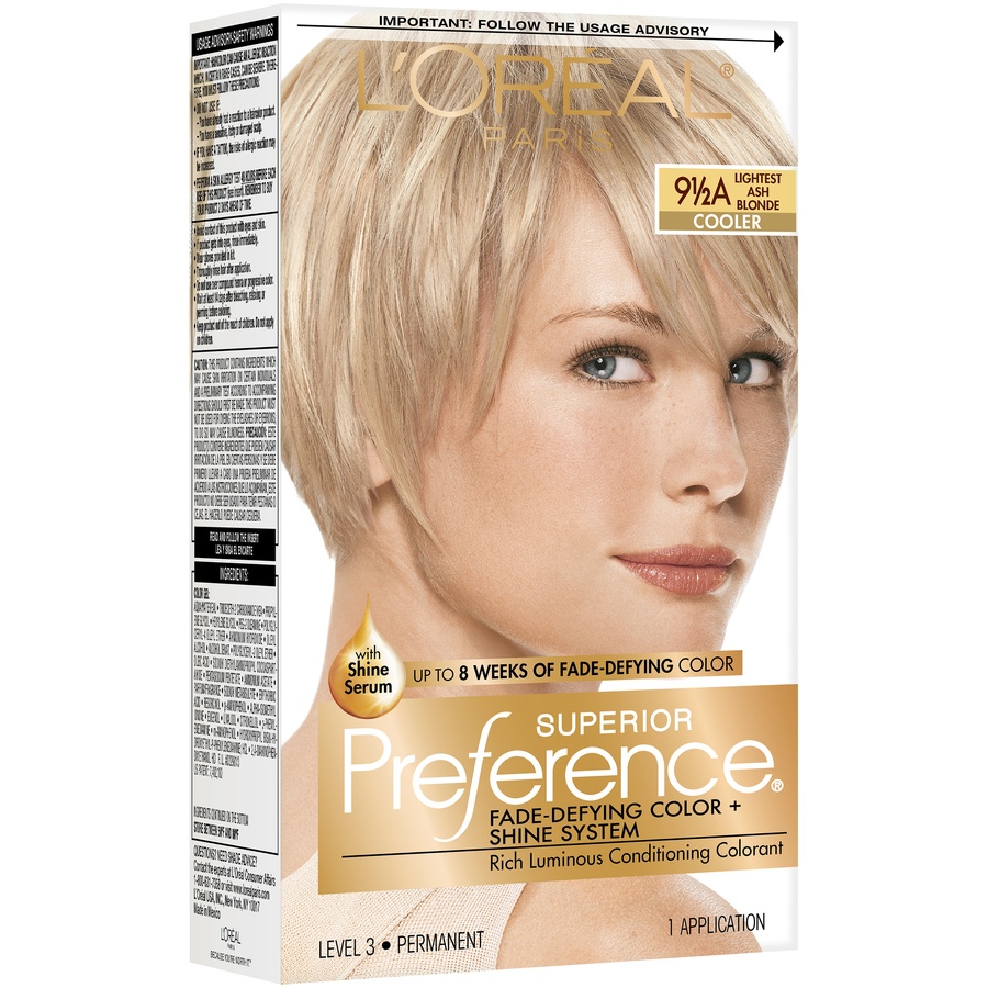 slide 3 of 8, L'Oréal Superior Preference Fade-Defying Color + Shine System - 9.5a Cooler Lightest Ash Blonde, 1 ct