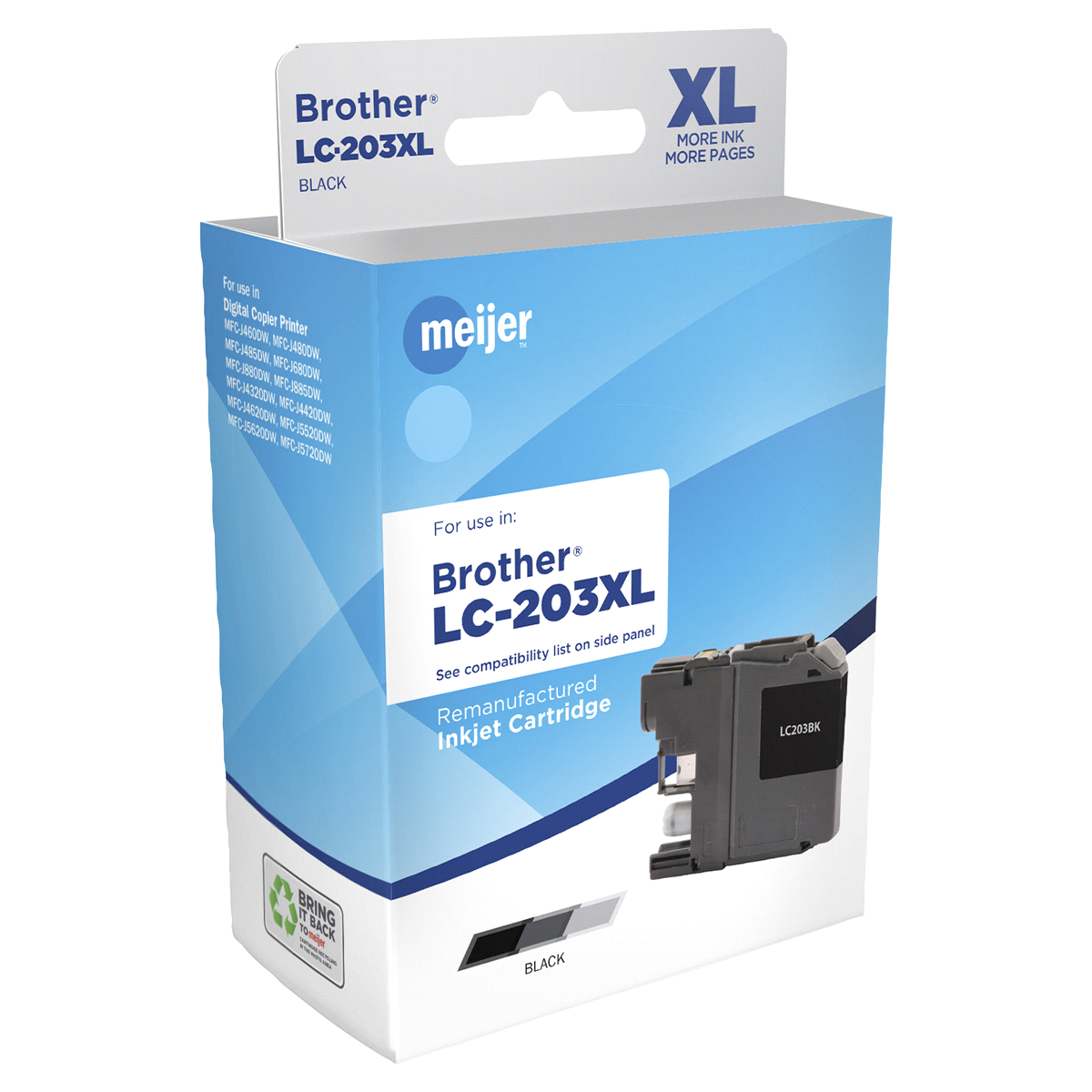 slide 1 of 1, Meijer Brand Brother LC-203XL Ink Black, 1 ct