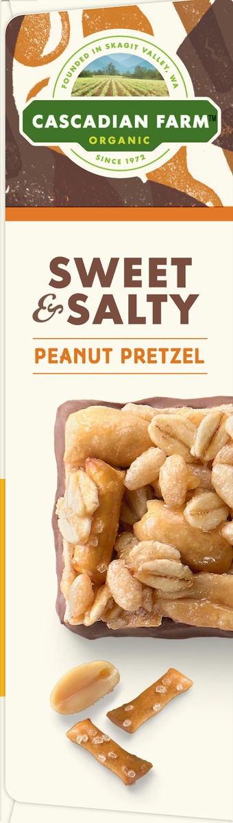 slide 7 of 10, Cascadian Farm Organic Sweet & Salty Peanut Pretzel Chewy Granola Bars, 5 ct; 1.2 oz