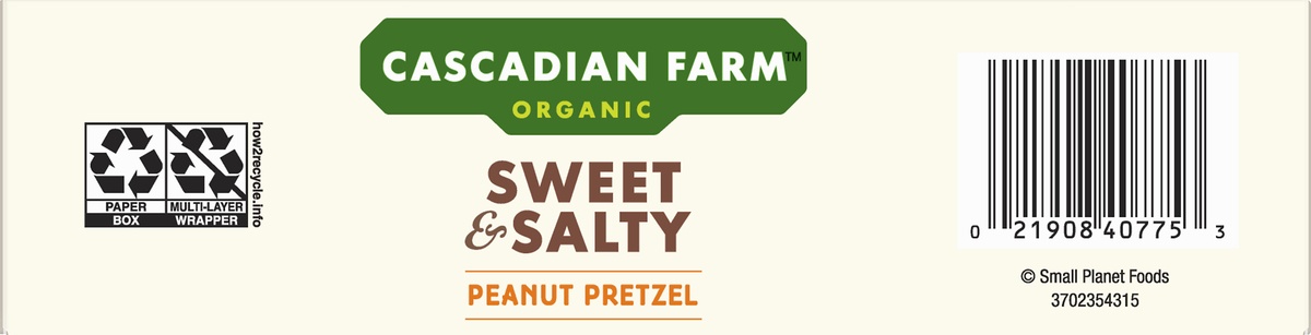 slide 8 of 10, Cascadian Farm Organic Sweet & Salty Peanut Pretzel Chewy Granola Bars, 5 ct; 1.2 oz