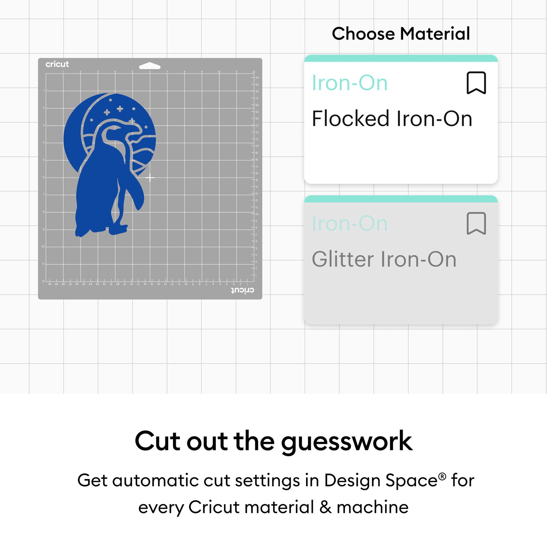 slide 4 of 8, Cricut Flocked Iron-On Heat Transfer Vinyl, 12 in x 19 in