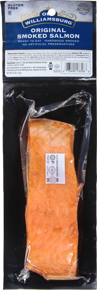 slide 5 of 9, Old Williamsburgh Acme Old Williamsburg Smoked Original Salmon 4 oz, 4 oz