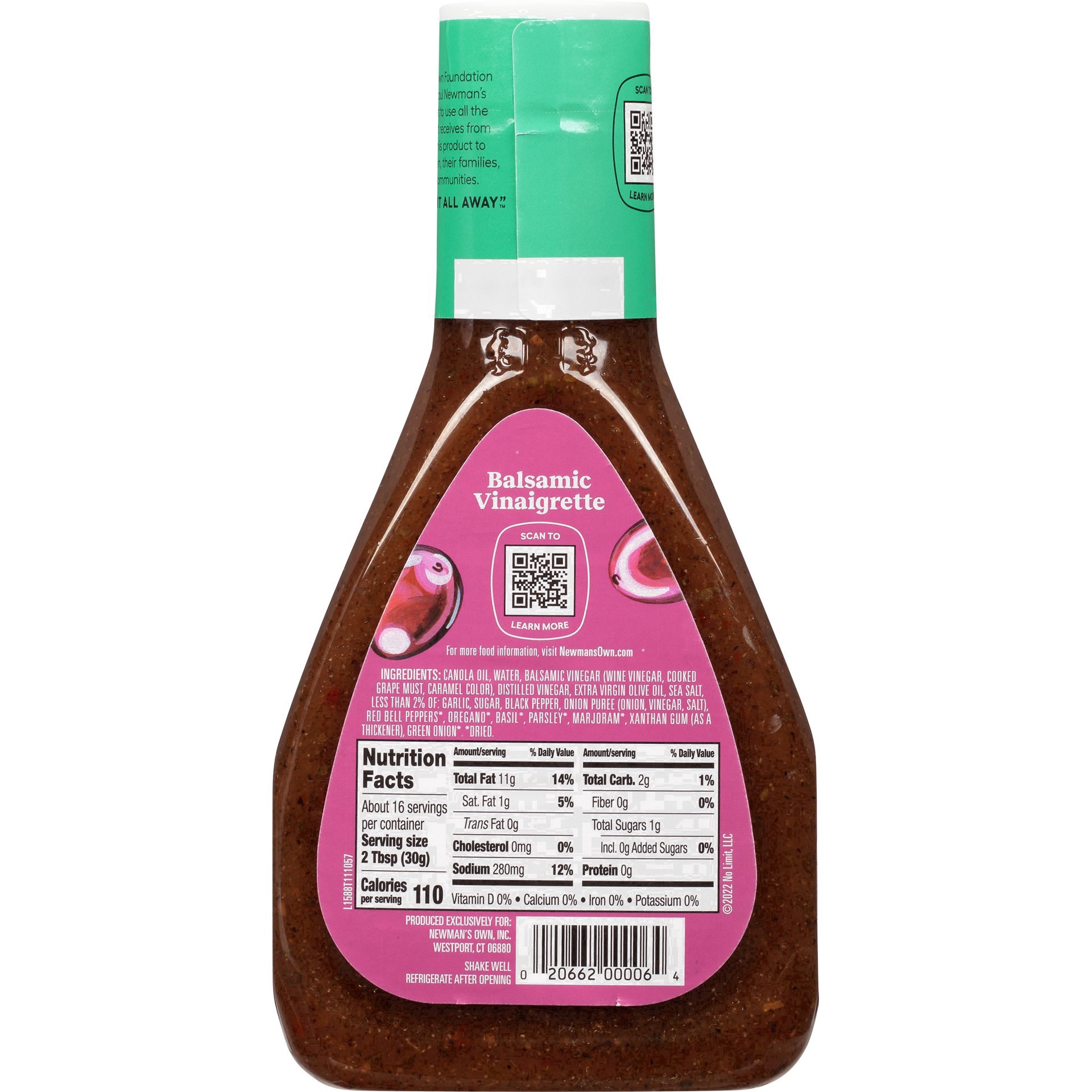 slide 8 of 52, Newman's Own Balsamic Vinaigrette Dressing 16 fl oz, 16 fl oz