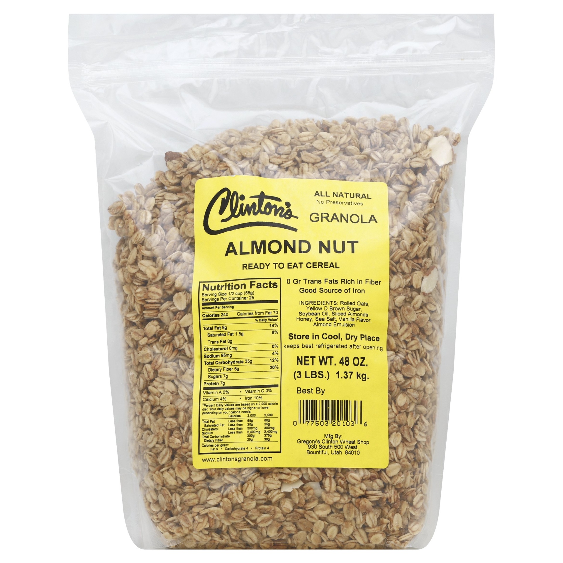 slide 1 of 2, Clinton's Almond Nut Granola, 3 lb