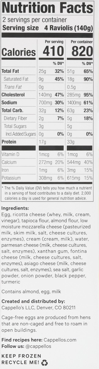slide 2 of 14, Cappello's Five Cheese Ravioli, 9.9 oz