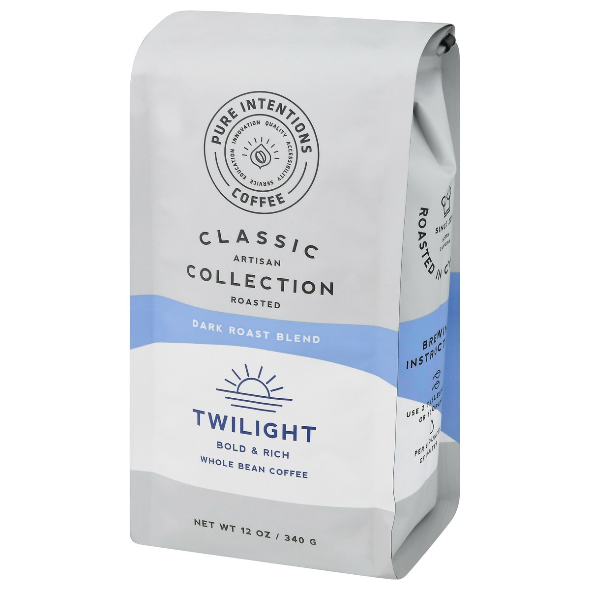 slide 5 of 13, Pure Intentions Coffee Twilight Dark Roast Blend Whole Bean Coffee - 12 oz, 12 oz