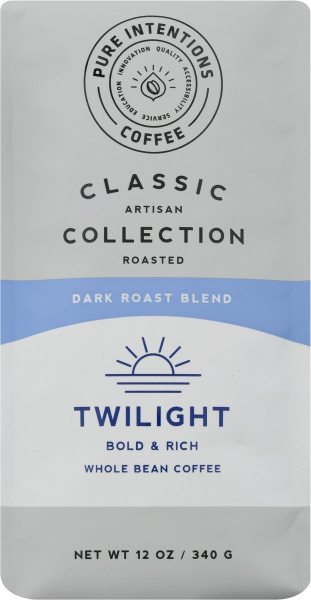 slide 1 of 13, Pure Intentions Coffee Twilight Dark Roast Blend Whole Bean Coffee - 12 oz, 12 oz