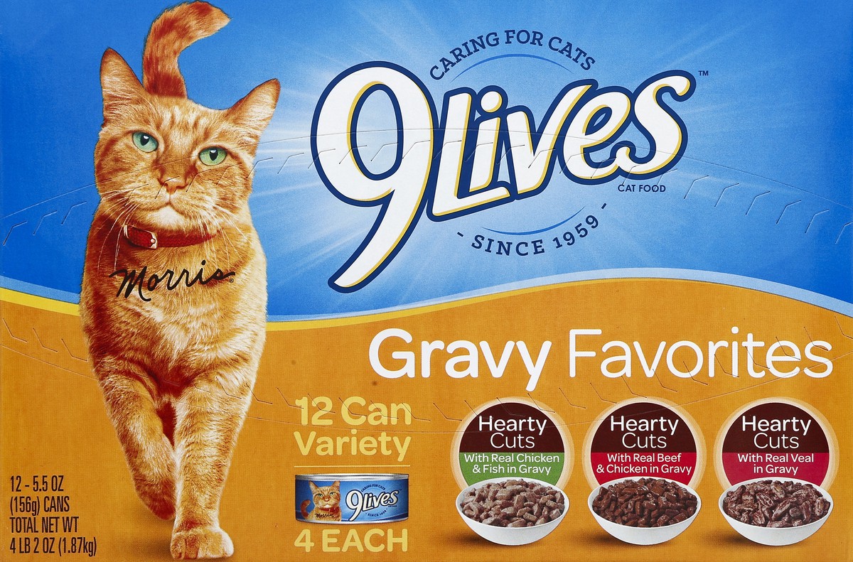slide 2 of 6, 9Lives Cat Food, Gravy Favorites Variety, 66 oz